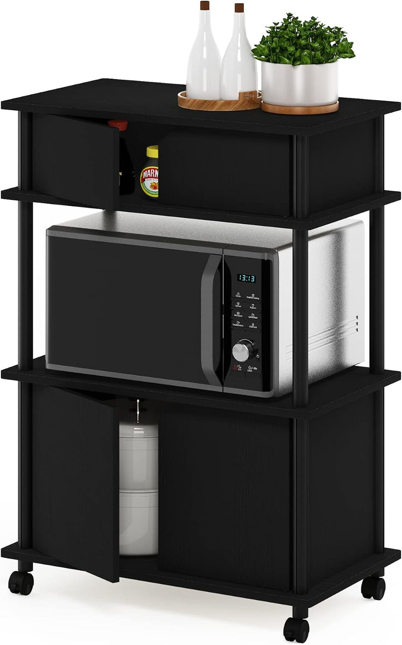Turn-N-Tube Bakers Rack with Wheels 4-Tier Kitchen Storage
