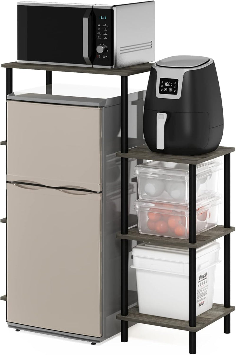 Turn-N-Tube Bakers Rack with Wheels 4-Tier Kitchen Storage