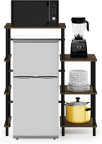 Turn-N-Tube Bakers Rack with Wheels 4-Tier Kitchen Storage