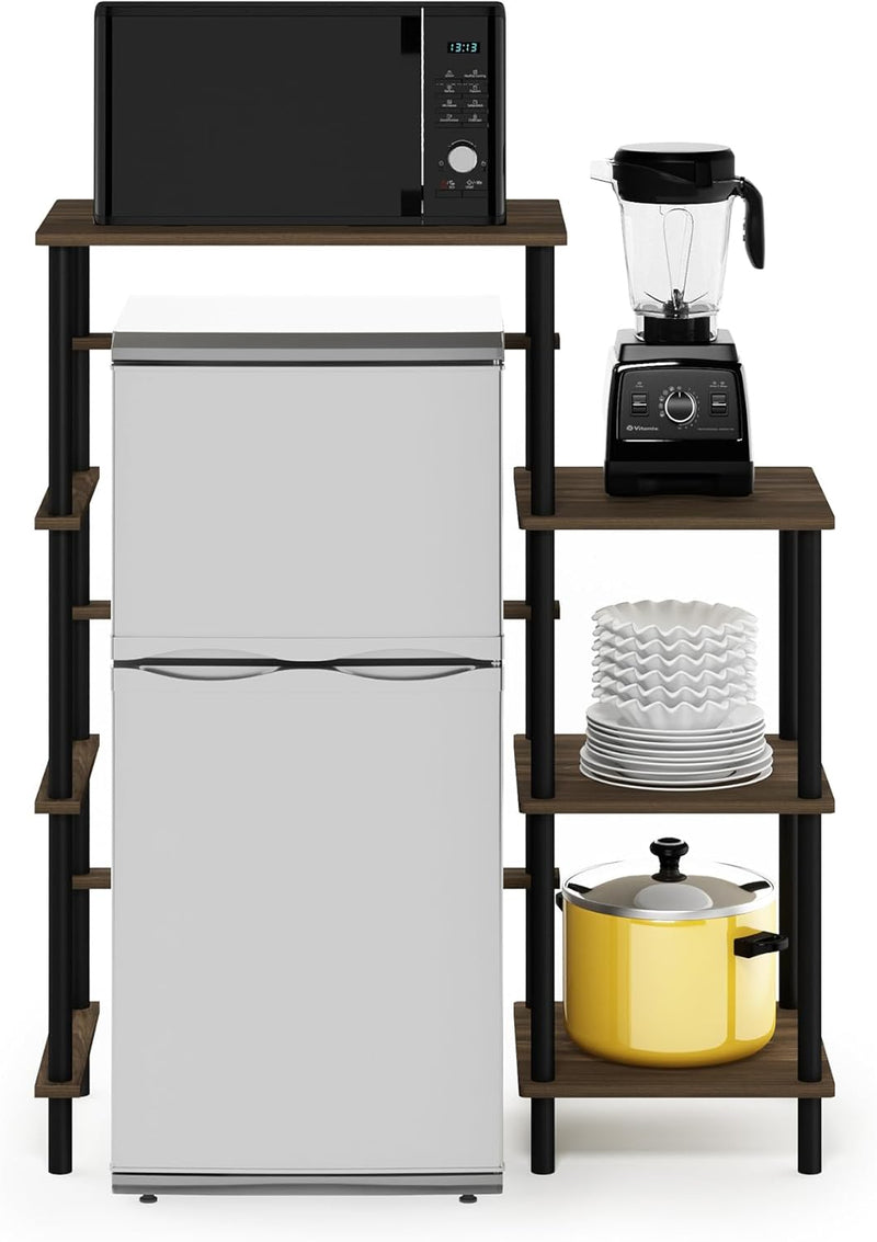 Turn-N-Tube Bakers Rack with Wheels 4-Tier Kitchen Storage