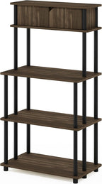 Turn-N-Tube Bakers Rack with Wheels 4-Tier Kitchen Storage