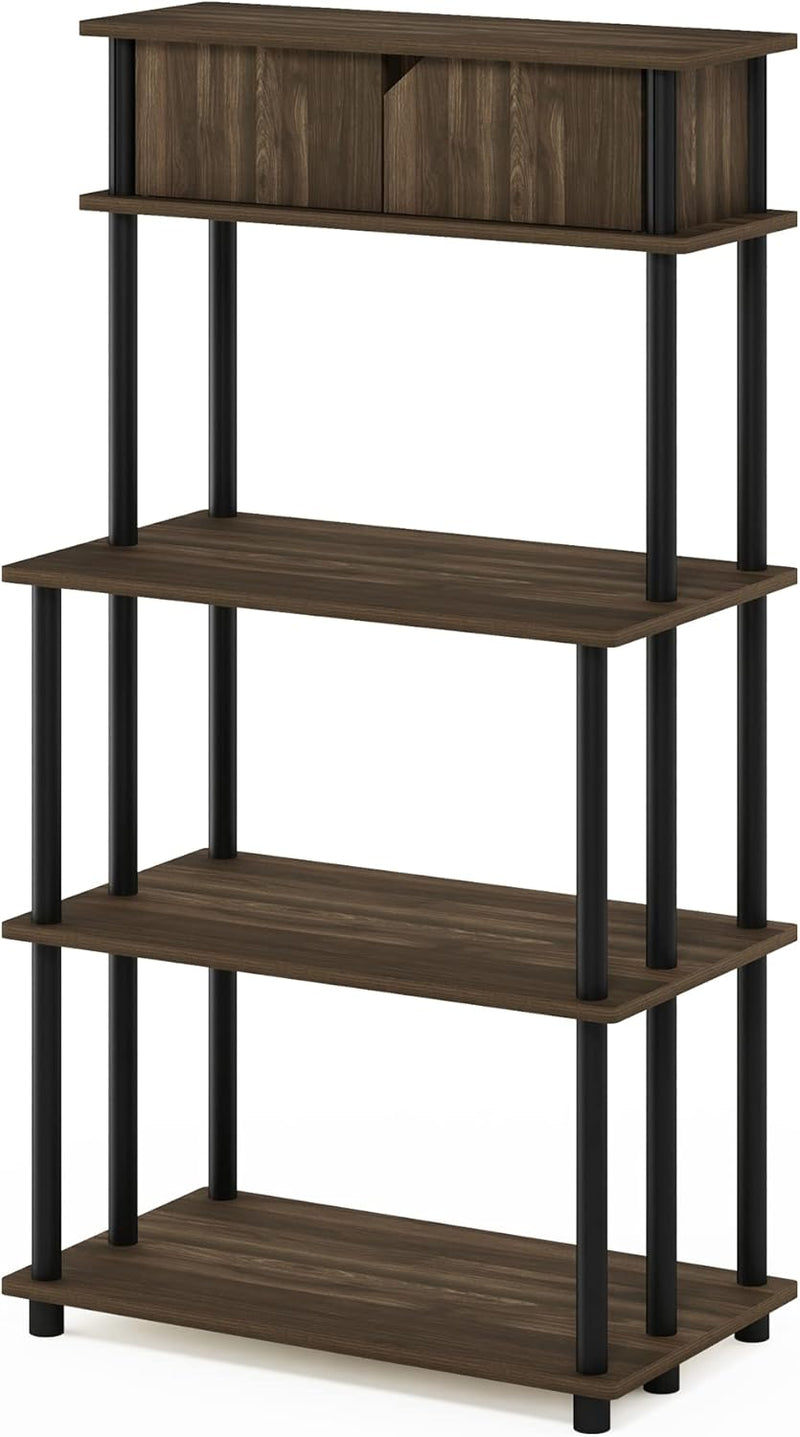Turn-N-Tube Bakers Rack with Wheels 4-Tier Kitchen Storage