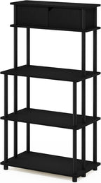 Turn-N-Tube Bakers Rack with Wheels 4-Tier Kitchen Storage