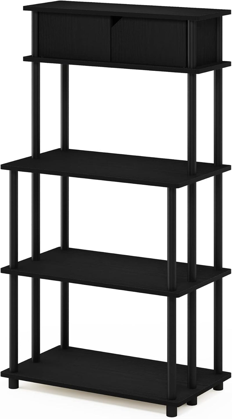 Turn-N-Tube Bakers Rack with Wheels 4-Tier Kitchen Storage