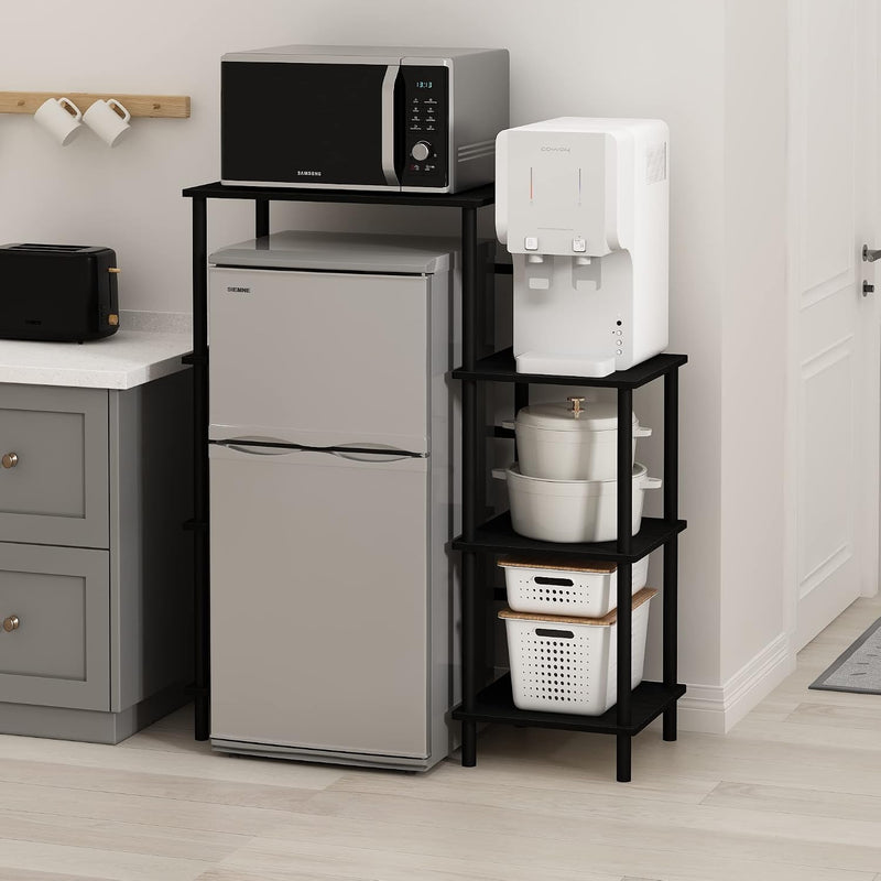 Turn-N-Tube Bakers Rack with Wheels 4-Tier Kitchen Storage