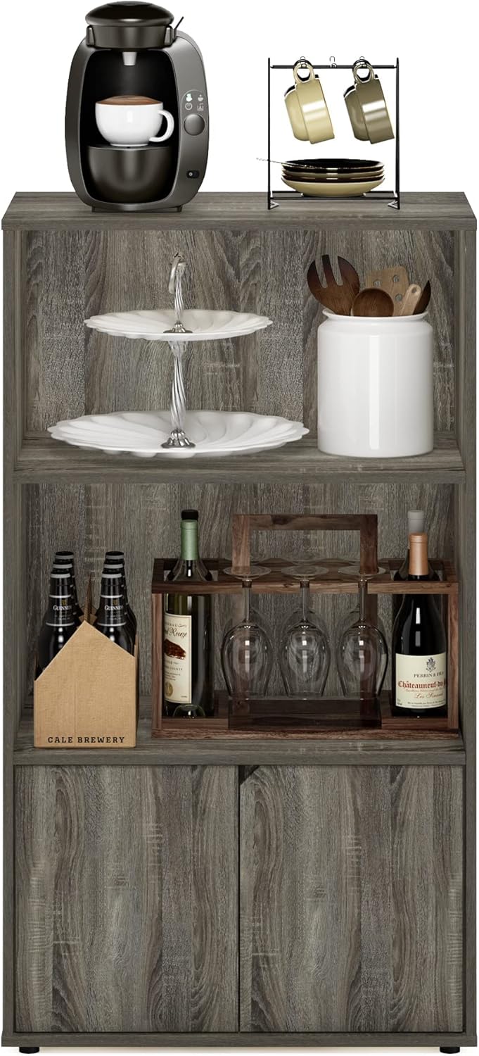 Turn-N-Tube Bakers Rack with Wheels 4-Tier Kitchen Storage