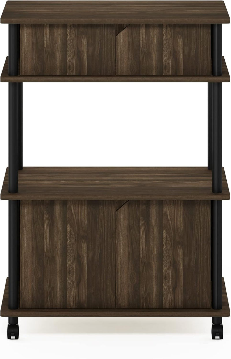 Turn-N-Tube Bakers Rack with Wheels 4-Tier Kitchen Storage