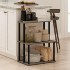 Turn-N-Tube Bakers Rack with Wheels 4-Tier Kitchen Storage