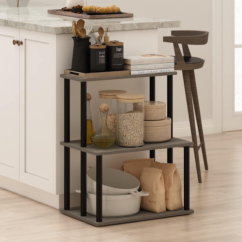 Turn-N-Tube Bakers Rack with Wheels 4-Tier Kitchen Storage