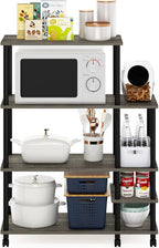 Turn-N-Tube Bakers Rack with Wheels 4-Tier Kitchen Storage
