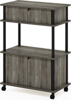Turn-N-Tube Bakers Rack with Wheels 4-Tier Kitchen Storage