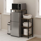 Turn-N-Tube Bakers Rack with Wheels 4-Tier Kitchen Storage