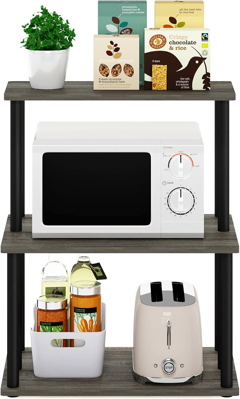 Turn-N-Tube Bakers Rack with Wheels 4-Tier Kitchen Storage
