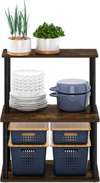 Turn-N-Tube Bakers Rack with Wheels 4-Tier Kitchen Storage