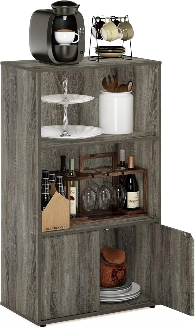 Turn-N-Tube Bakers Rack with Wheels 4-Tier Kitchen Storage