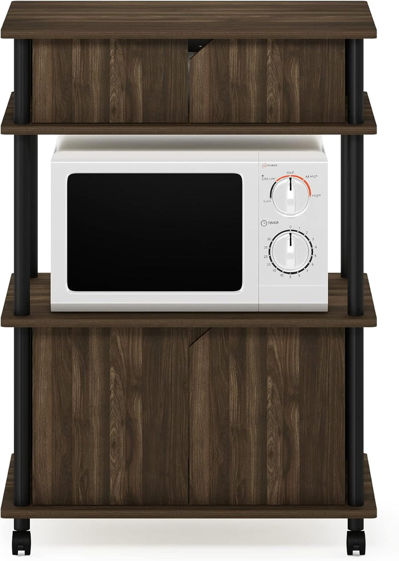 Turn-N-Tube Bakers Rack with Wheels 4-Tier Kitchen Storage