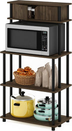 Turn-N-Tube Bakers Rack with Wheels 4-Tier Kitchen Storage