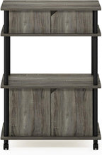 Turn-N-Tube Bakers Rack with Wheels 4-Tier Kitchen Storage