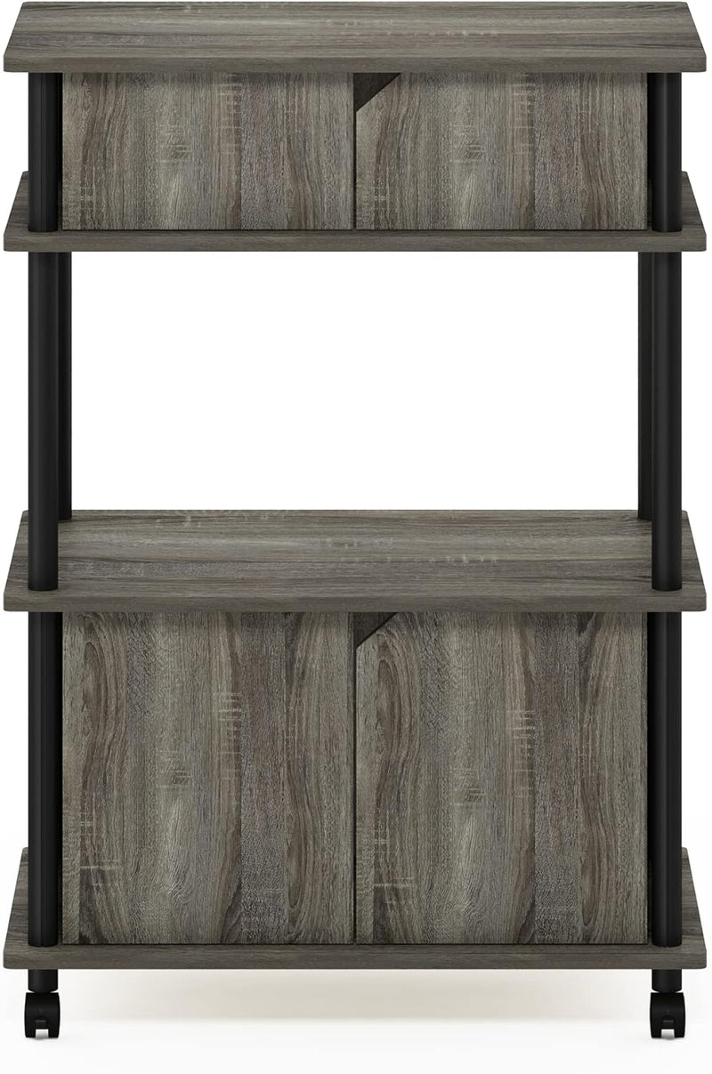 Turn-N-Tube Bakers Rack with Wheels 4-Tier Kitchen Storage