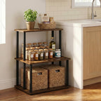 Turn-N-Tube Bakers Rack with Wheels 4-Tier Kitchen Storage