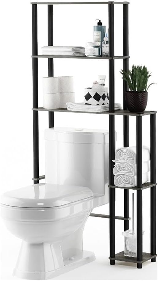 Turn-N-Tube Over the Toilet Storage 5-Shelf Organiser