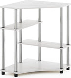 Turn-N-Tube Space Saving Corner Desk with Shelves Oak