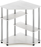 Turn-N-Tube Space Saving Corner Desk with Shelves Oak