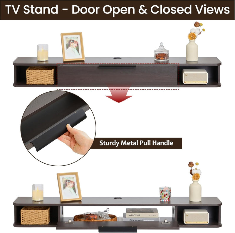 TV Cabinet Stand 140CM Floating Media Console Under