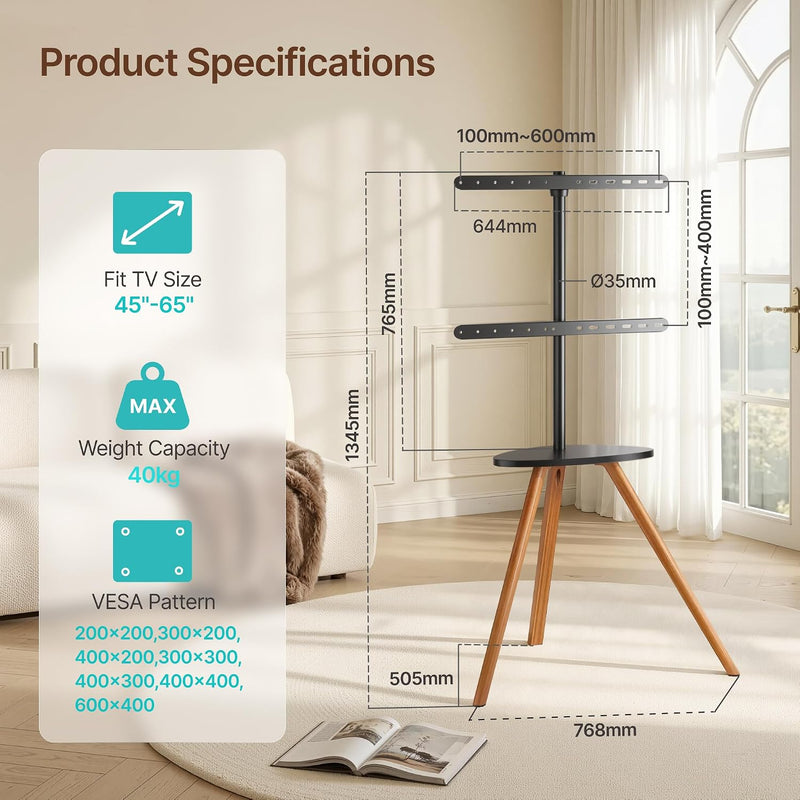 TV Floor Stand for 45–65 Inch