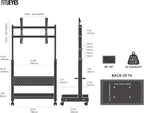 TV Floor Stand on Wheels for 40-85" Screens
