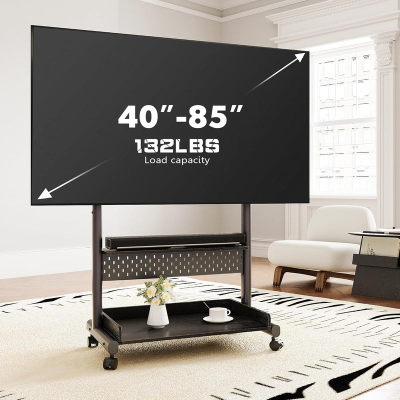 TV Floor Stand on Wheels for 40-85" Screens