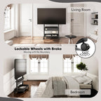 TV Floor Stand on Wheels for 40-85" Screens
