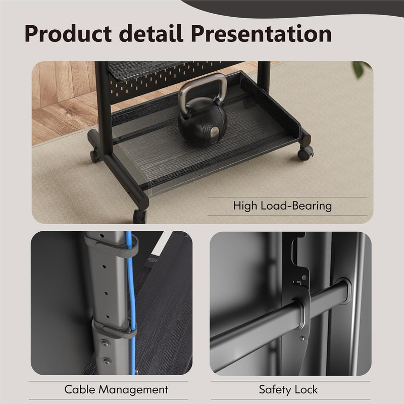TV Floor Stand on Wheels for 40-85" Screens