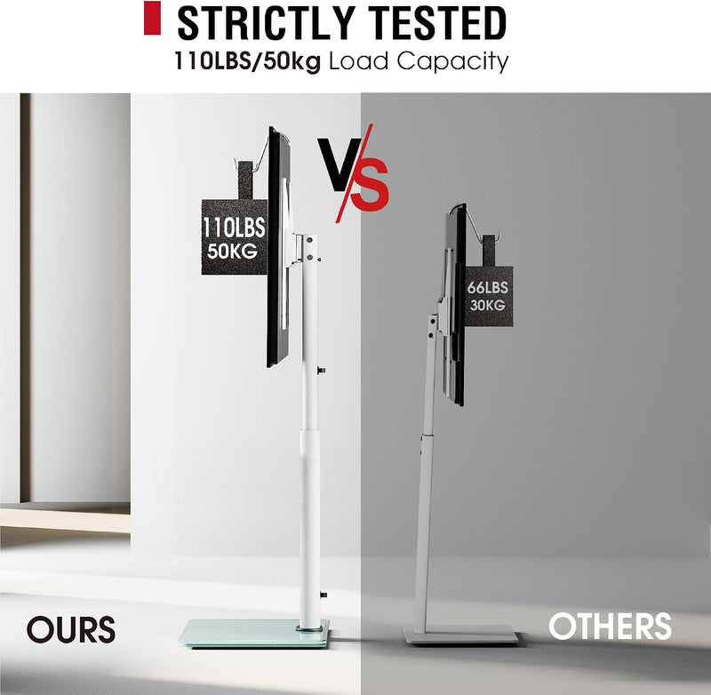 TV Floor Stand Tall for 43 to 75