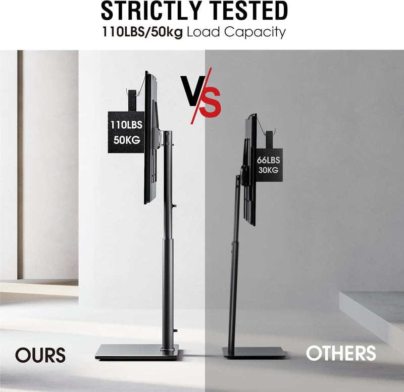TV Floor Stand Tall for 43 to 75