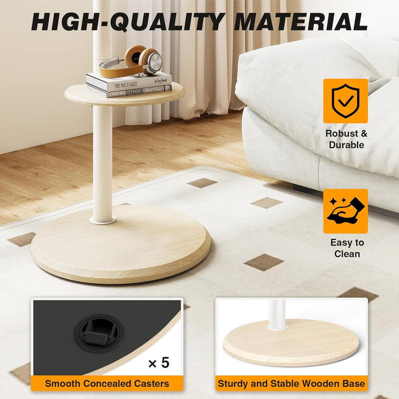 TV Floor Stand with Hidden Wheels for 32-65