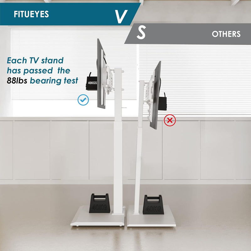 TV Floor Stand with Iron Base for 27-65