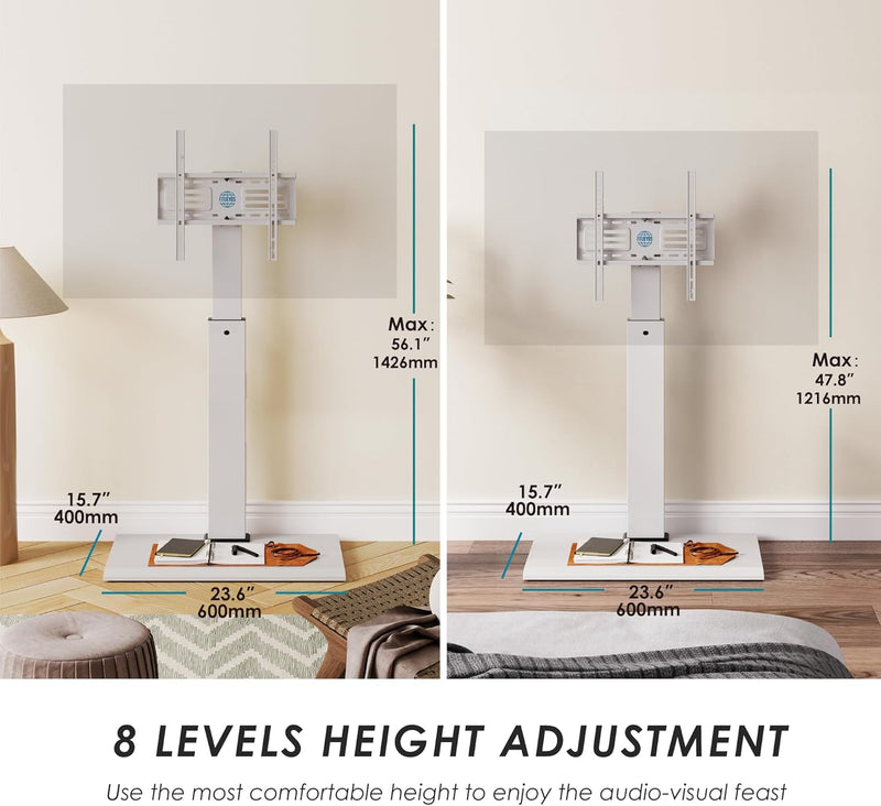 TV Floor Stand with Iron Base for 27-65
