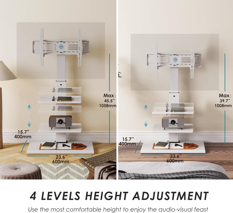 TV Floor Stand with Iron Base for 32-75