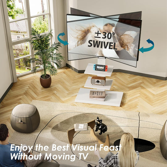 TV Floor Stand with Iron Base for 32-75