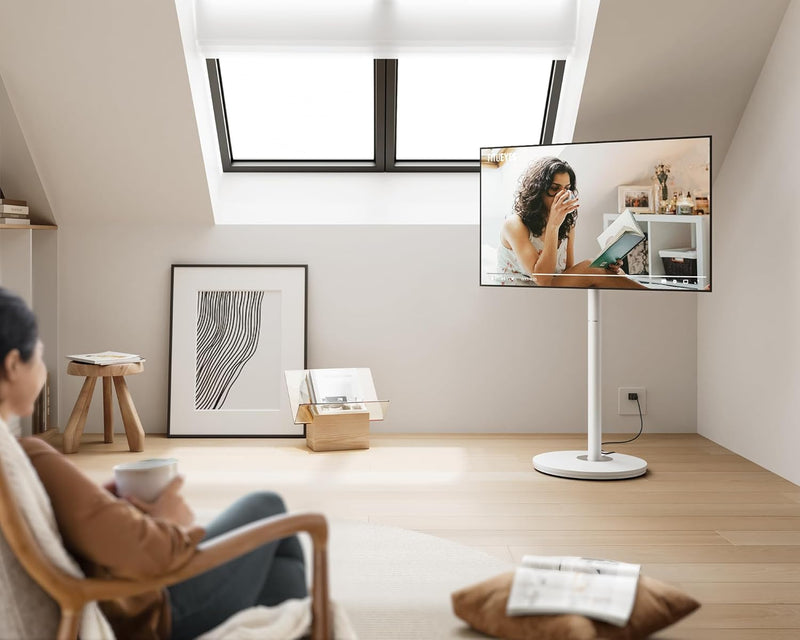 TV Floor Stand with Wheels for 32-65 Inch