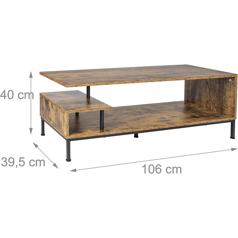 TV Lowboard 3 Shelves Open Shelf