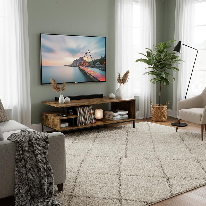 TV Lowboard 3 Shelves Open Shelf