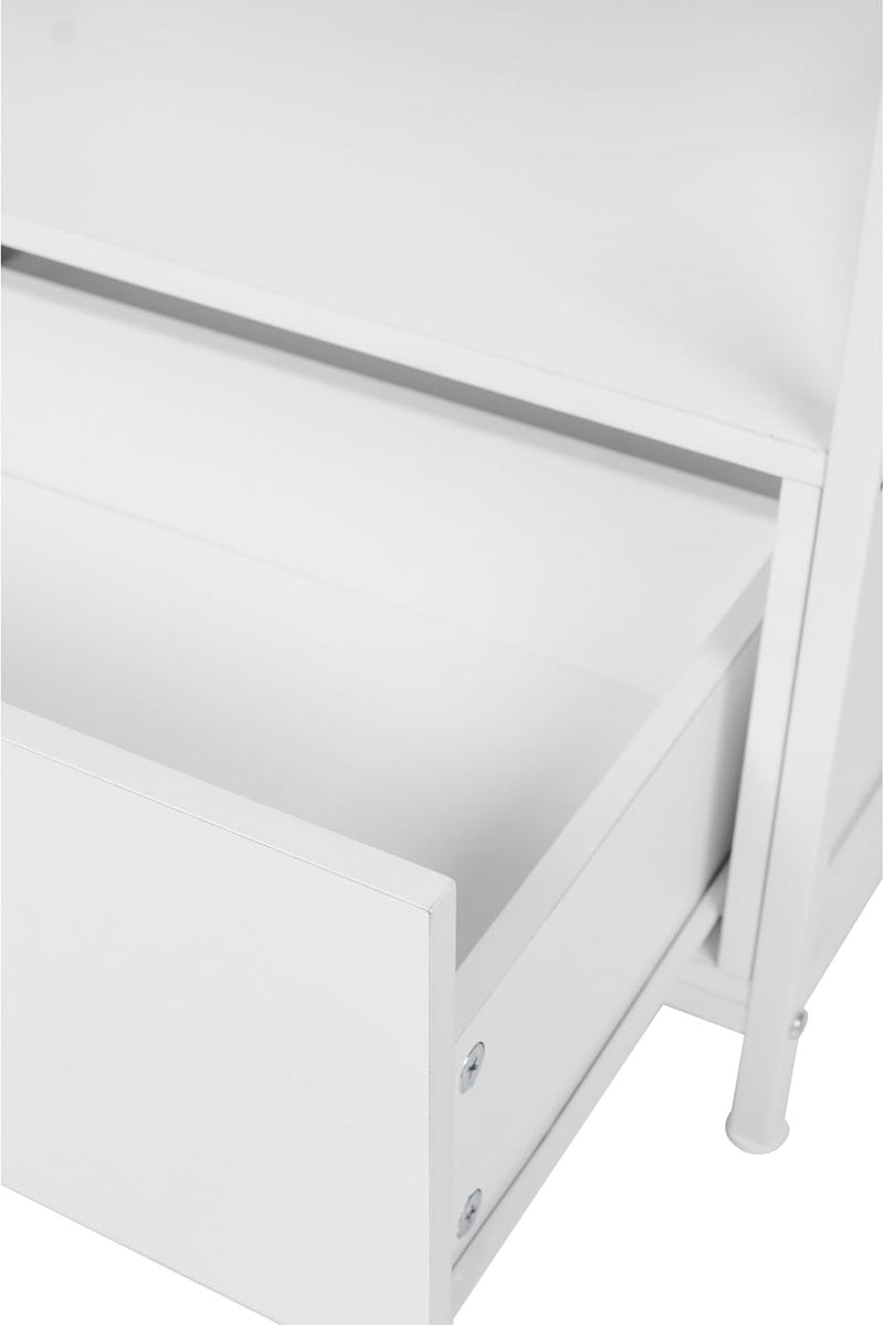 TV Lowboard with 2 Compartments Drawers Fits Up