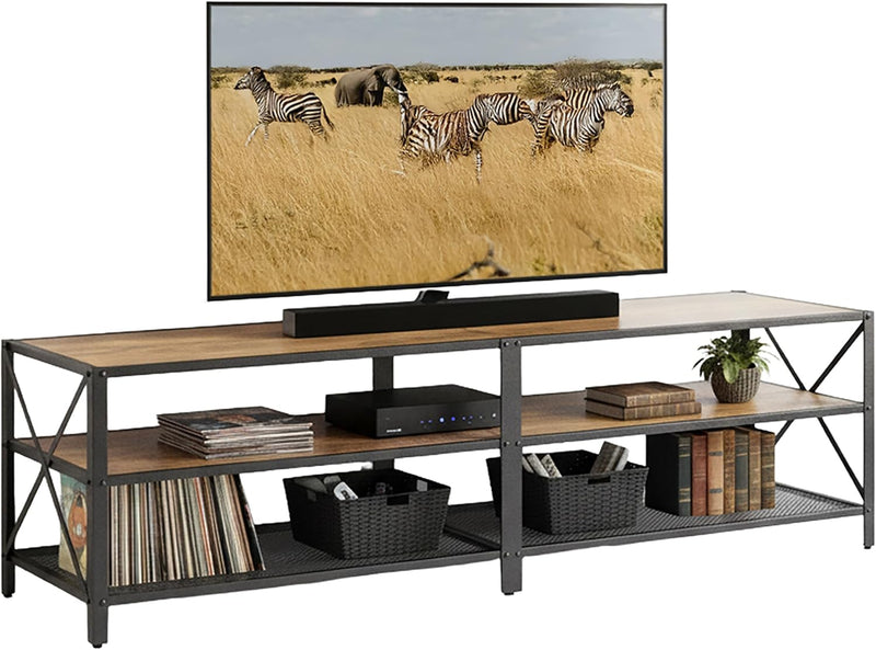 TV Lowboard with 4 Shelves
