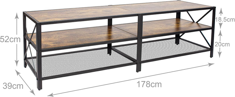 TV Lowboard with 4 Shelves