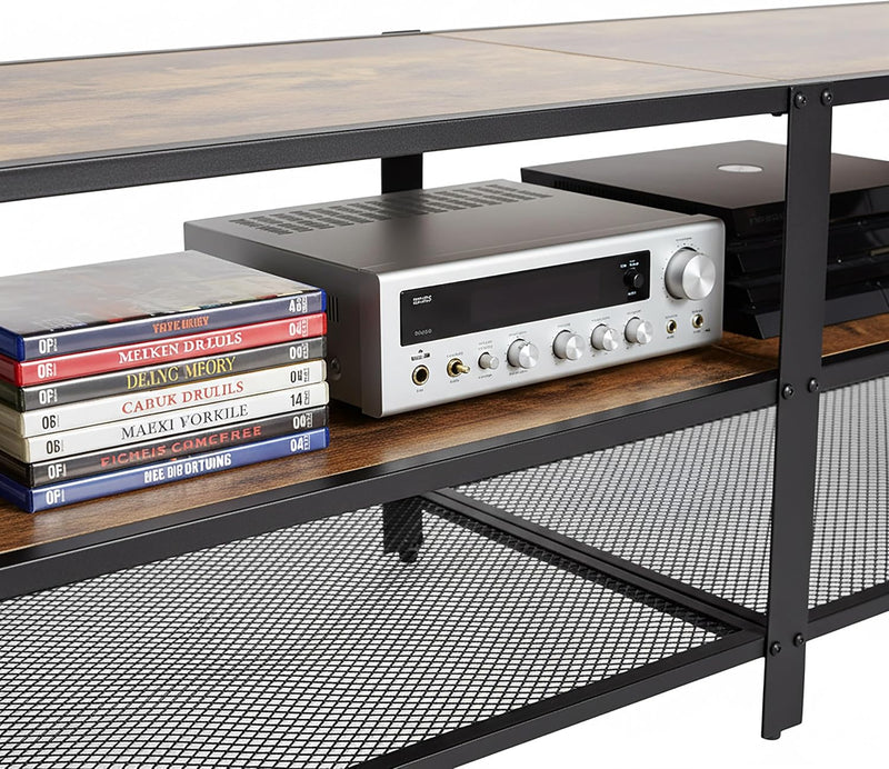 TV Lowboard with 4 Shelves