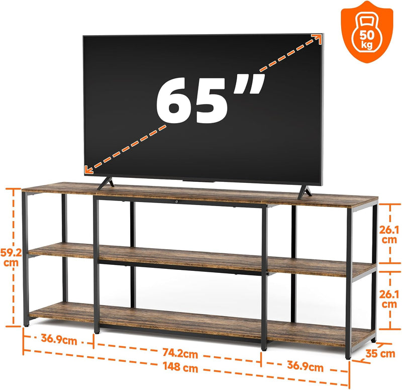 TV Stand Cabinet 3 Tier Wooden
