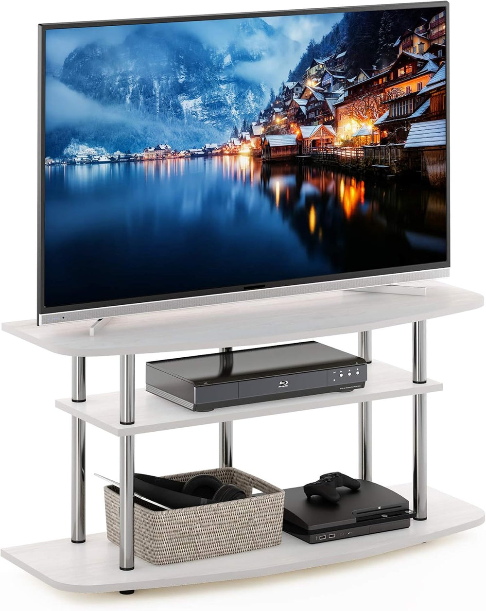 TV Stand 3-Tier Entertainment Centre Console for Up