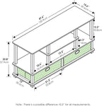 TV Stand 4-Tier Entertainment Centre Console for Up